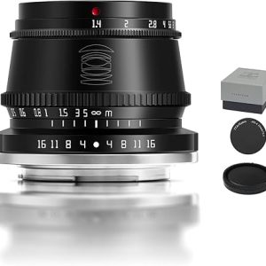 TTArtisan 35mm F1.4 APS-C Manual Focus Lens for Olympus Macro 4/3 MTF Mount G85 GX9 G7 GF9 GF8 GF7 Pen-F EPL9 EPL8 EPL7 E-M1 E-M5 E-M10 E-M10II E-M10IV Black
